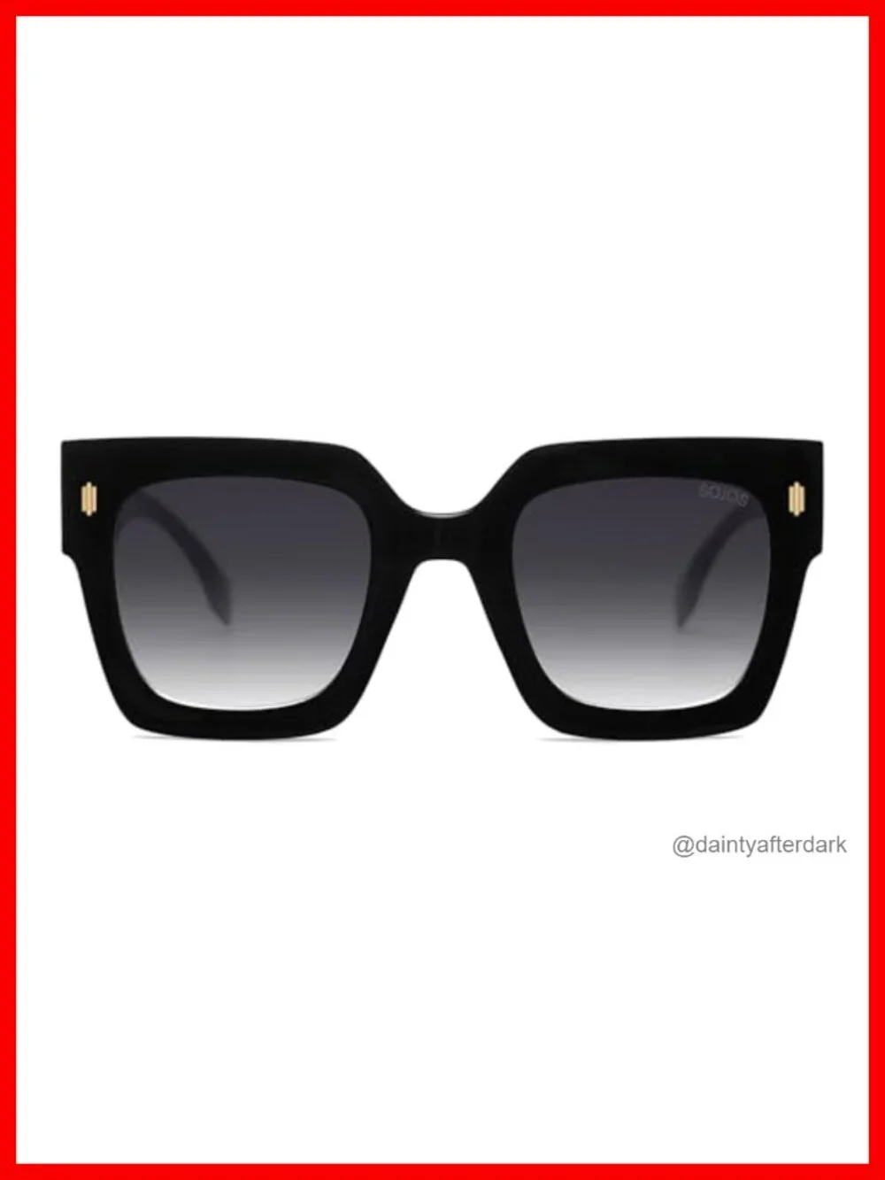Vintage Oversized Square Sunglasses with UV400 Protection